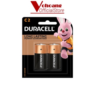 Pin trung C Duracell 1.5V Vỉ 2 viên Siêu bền, hiệu suất cao - Hàng chính hãng