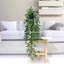 Cây rủ lá nhựa giả kèm chậu mô phỏng cúc tần cây cỏ vảy ốc lá cây xanh dây leo decor trang trí rất đẹ