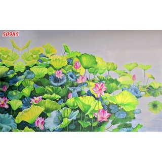 Tranh 3D cá chép thác nước trong xanh tranh phong thuỷ, hút tài lộc