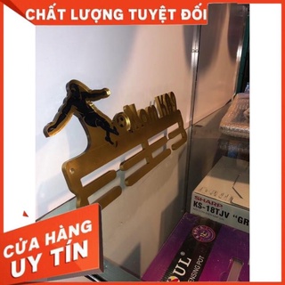 [FreeShip] Giá treo huy chương, Bóng đá, 41x20cm, sơn màu Rich Gold