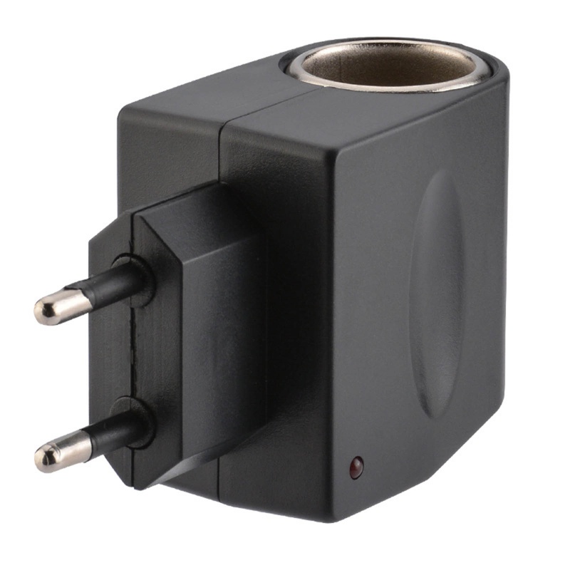 Mon AC 220V sang DC 12V Adapter Xe Bật Lửa Chuyển Đổi Ổ Cắm Điện An Toàn Cắm 6W Cắm Tường Adapter
