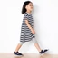 Đầm thun sọc suông Muji - xuất dư bé gái (13-35kg)
