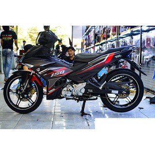 Tem trùm exciter 150 đỏ đen LTD mẫu mới, độ team trùm decal xe máy ex dán đời 2015-2020