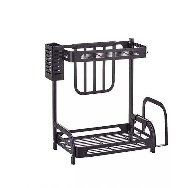 KỆ 2 TẦNG GIA VỊ /KỆ ĐỂ GIỎ ĐỰNG ĐŨA THÌA DAO THỚT THÉP SƠN TĨNH ĐIỆN