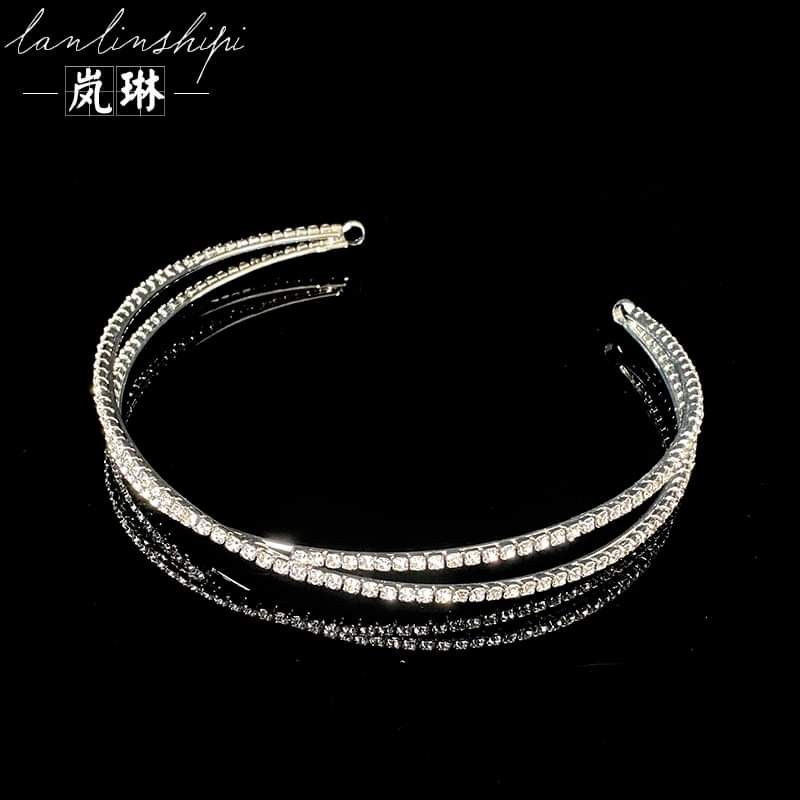 Băng đô tóc đính đá, băng đô thời trang, phụ kiện cài tóc cô dâu, phụ kiện cưới
