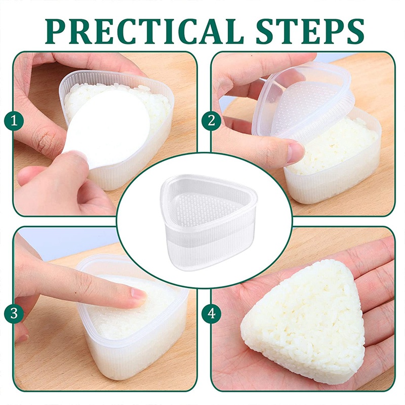 Khuôn Làm Sushi Onigiri Khuôn Musubi Maker Press Rice Paddle Sushi Làm Khuôn Cho Nhà Bếp Gia Đình