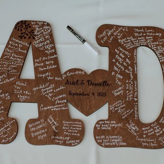 Wedding Guestbook chữ Gỗ Kí Tên Cho Tiệc Cưới Hỏi Viết Tắt Tên Cd Cr| THAO WEDDING Guestbook Mẫu 0646