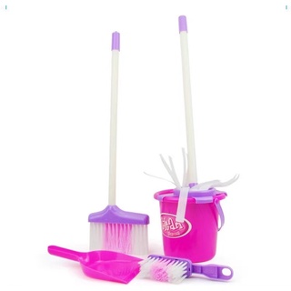 Bộ Đồ Chơi Mô Phỏng Dụng Cụ Dọn Dẹp + Xô Và Cây Lau Nhà mini Cho Bé