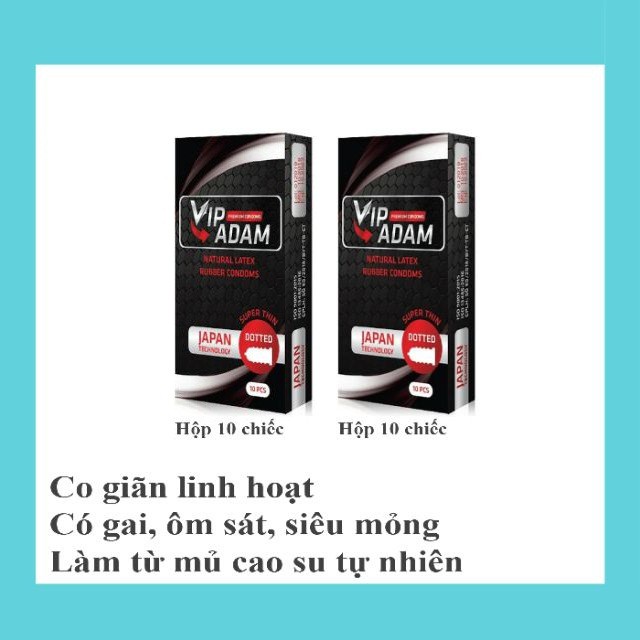 (CHÍNH HÃNG) Bao cao su Vip ADAM hộp 10 chiếc | Shopee Việt Nam