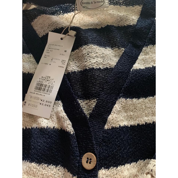 Áo khoác cardigan len dệt kim vintage cúc gỗ xuất Nhật