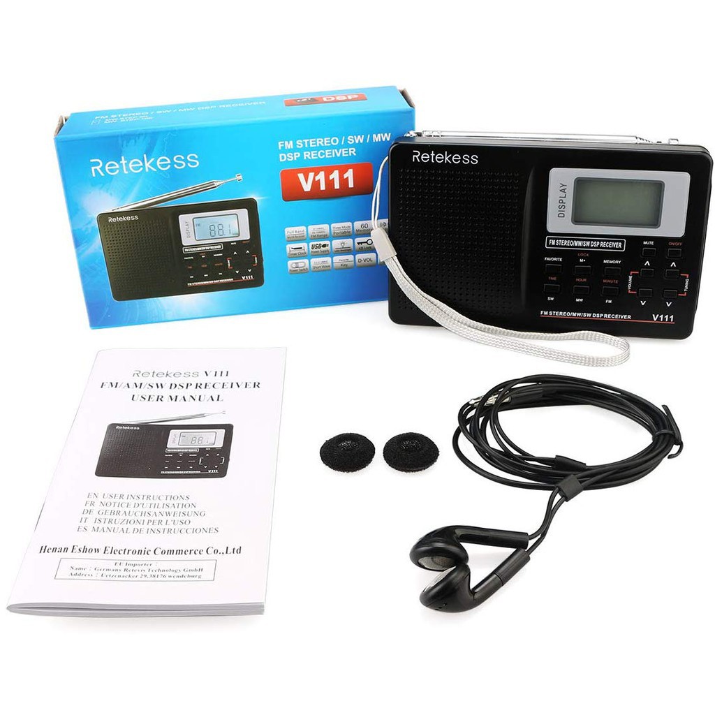 Ảnh Radio Retekess V111 Hỗ Trợ Pin AM FM / AA Kèm Tai Nghe Tiện Lợi 4