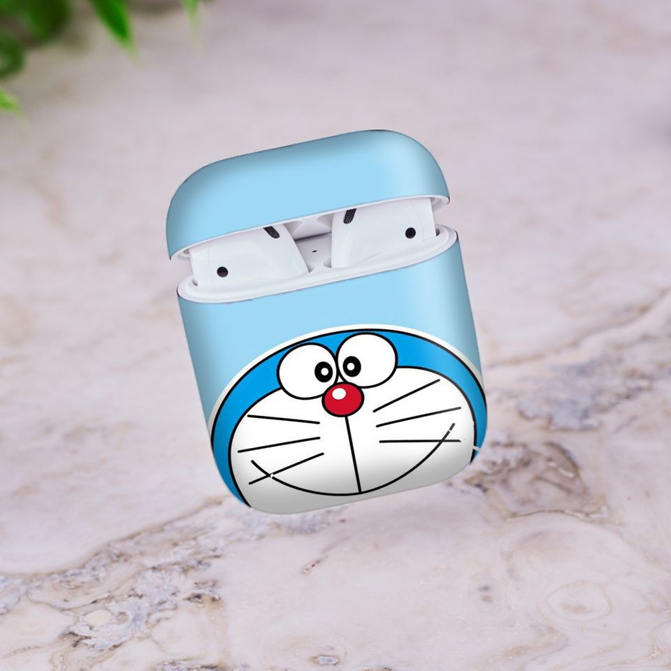 Miếng dán skin cho AirPods in hình Doremon - Dor004 (AirPods 1, 2, 3, Pro, i12)