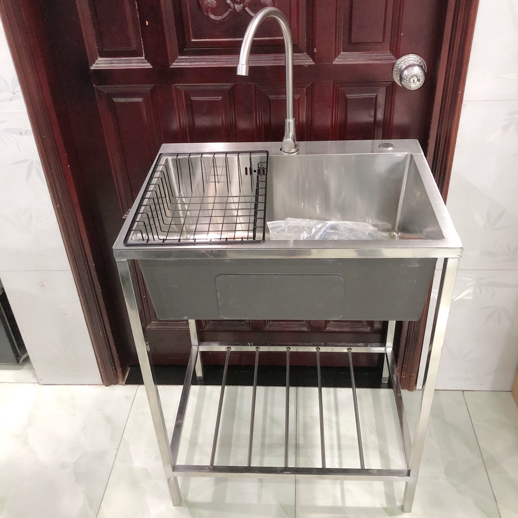 Bồn rửa chén đơn Inox kích thước 60x45 | Shopee Việt Nam