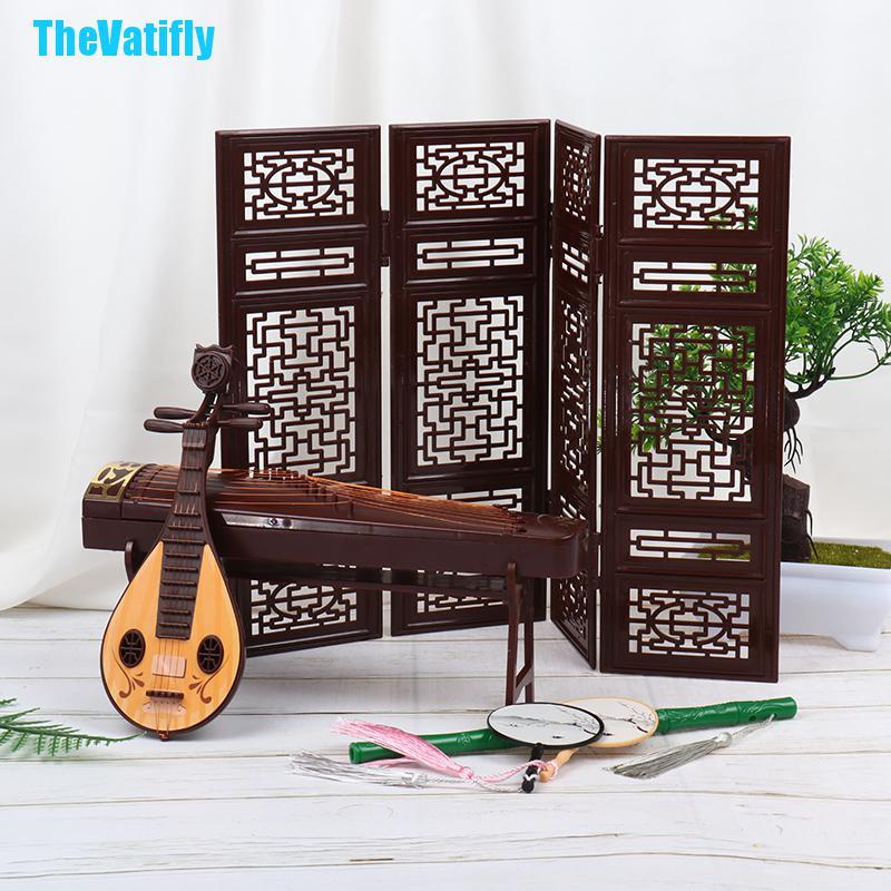 Quạt / Sáo / Còi / Rèm gấp / zither để trang trí nhà búp bê