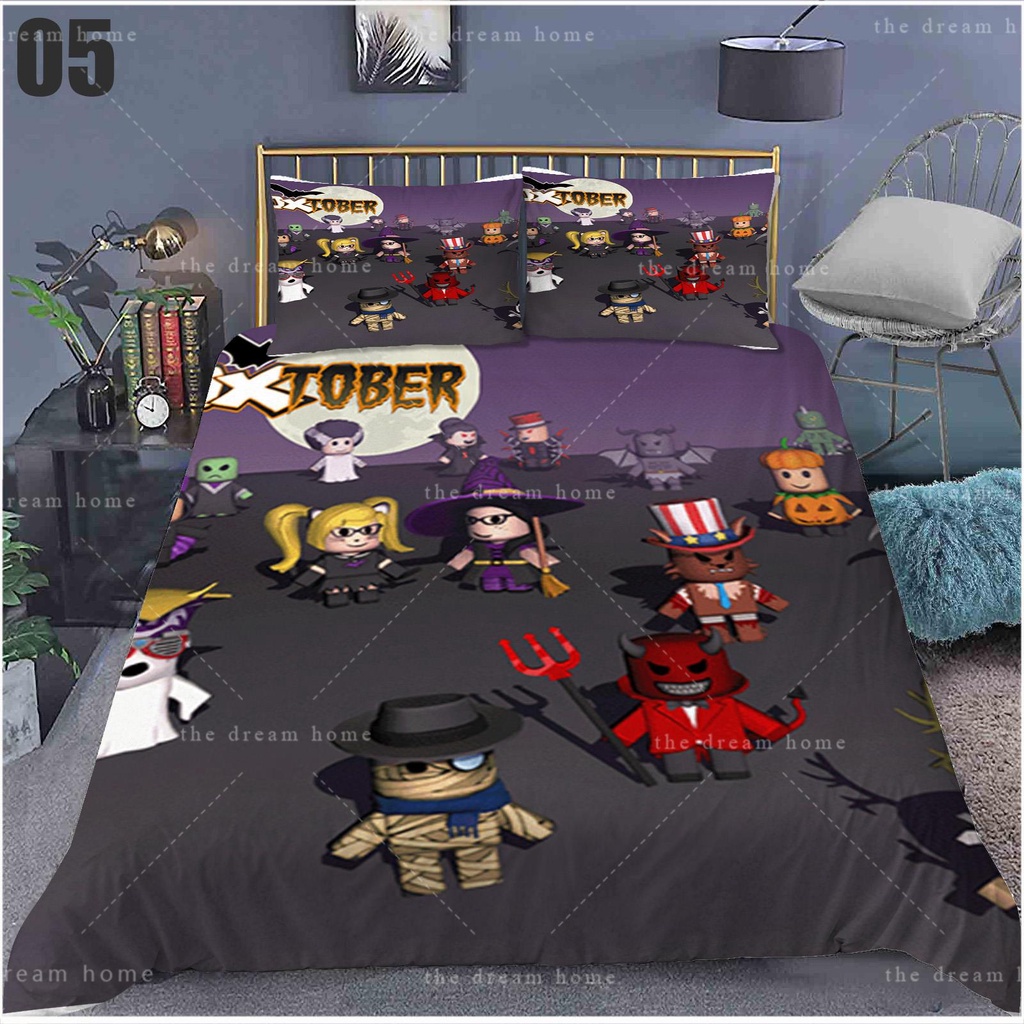 PS1 Roblox SARUNG BANTAL 3in1 Bộ Chăn Ga Gối Chăn Ga Gối Phòng Ngủ Thoải Mái Nhà Phù Hợp Với SP1