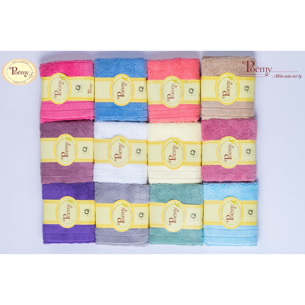 Ảnh Khăn mặt chữ nhật Poêmy sọc gân KT(29x45) 4