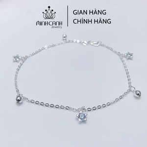 Lắc Chân Bạc Sao Đá Mix Bi - Minh Canh Jewelry