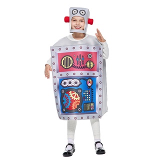 Trang phục hóa trang robot trẻ em Halloween bé trai bé gái, truyện cổ tích, hóa trang tiệc, trò chơi trường lớp