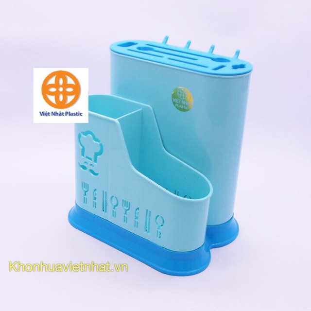 Ống đựng đũa thìa đa năng nhựa Việt Nhật kèm khay cắm dao kéo (MS 2776) (giá sỉ)