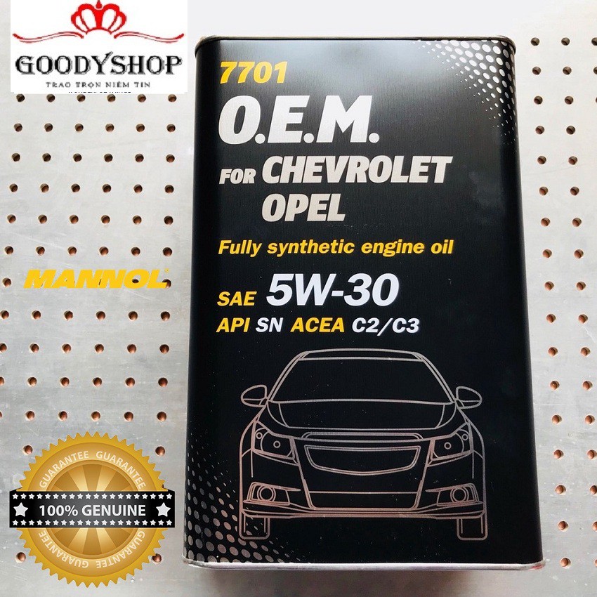 MANNOL 5W-30 7701 Für Chevrolet Opel, 4 Liter, 24,99