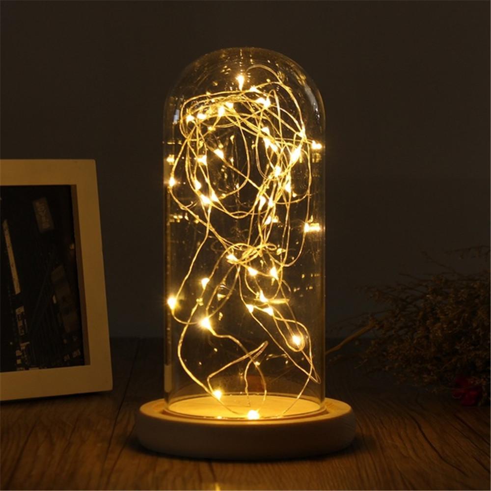 ESSENCEH Bụi Cây Cổ Tích Đèn Terrarium Trong Suốt Bình Thủy Tinh Hoa Hộp Bảo Quản