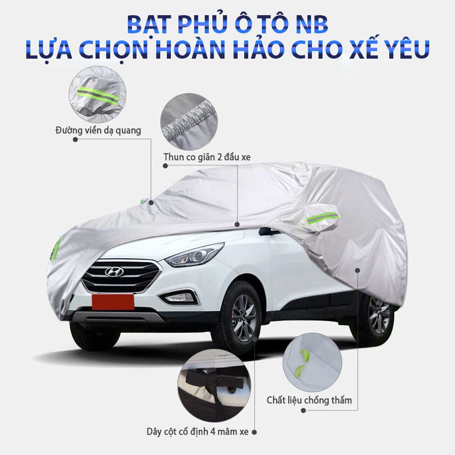 Bạt Phủ Ô Tô NB 7 Chỗ Lớn Size YXL Chống Thấm Nước