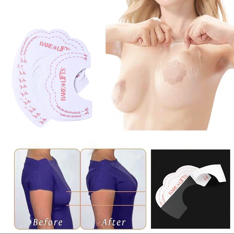 Ảnh Set 20 Miếng Dán Ngực Và Miếng Nâng Ngực Aijolen Trong Suốt Vô Hình Dùng Một Lần Chống Chảy Xệ 1