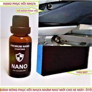DUNG DỊCH ĐÁNH BÓNG NANO NHỰA NHÁM XE MÁY , Ô TÔ NHƯ MỚI ( TẶNG MÚT )