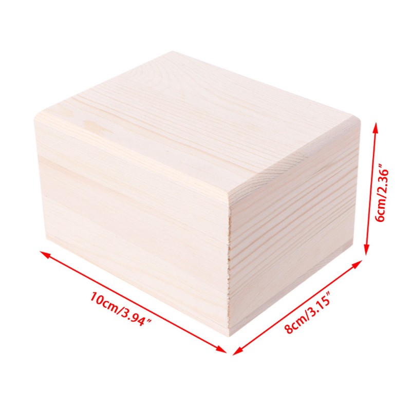 Hộp gỗ có nắp đậy trang trí DIY đa dụng