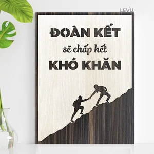 Tranh Tạo Động Lực Gỗ LEVU058 nâng cao tinh thần làm việc nhóm