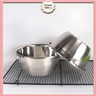 Bát Trộn Bột, Âu Trộn Bột Inox *Đế Bằng*20-22-24-26-28cm - thau rổ inox 304
