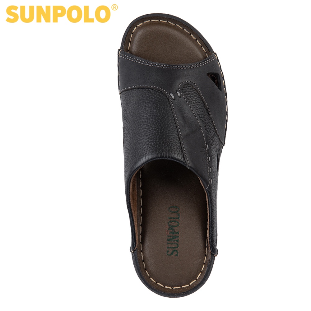 Ảnh Dép quai ngang nam da bò SUNPOLO DQN032 3