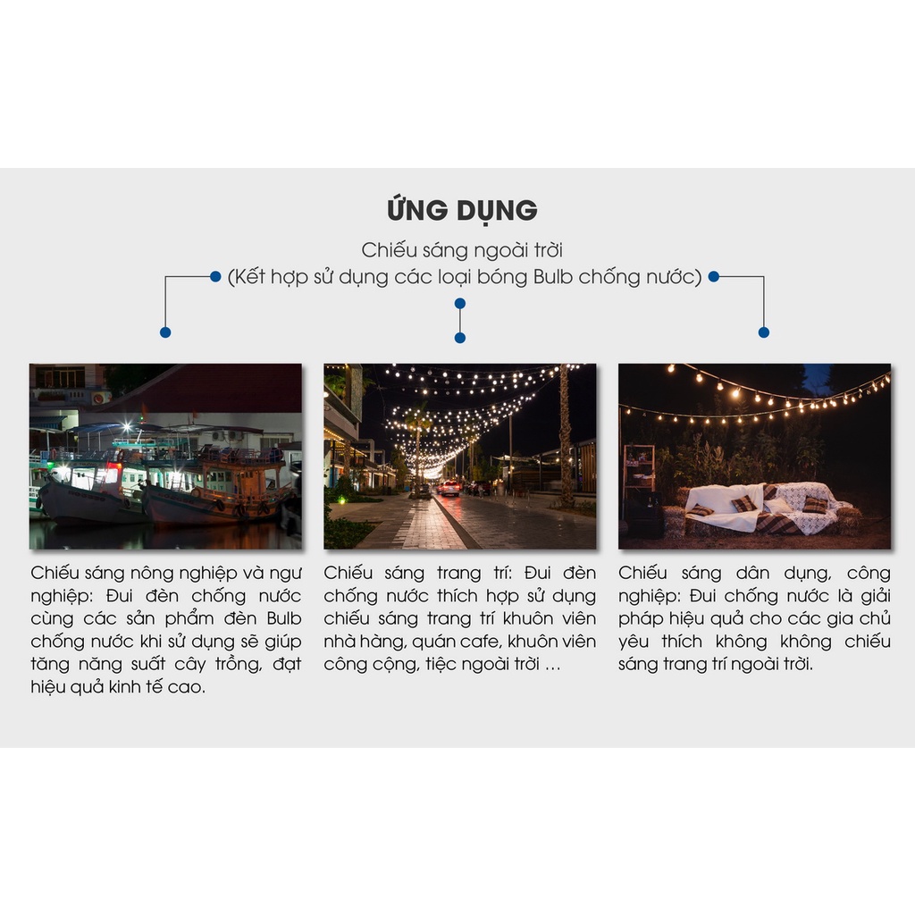 Ảnh Đui đèn Rạng Đông E27 - Chống Thấm Nước IP65 - Độ Bền Cao 4
