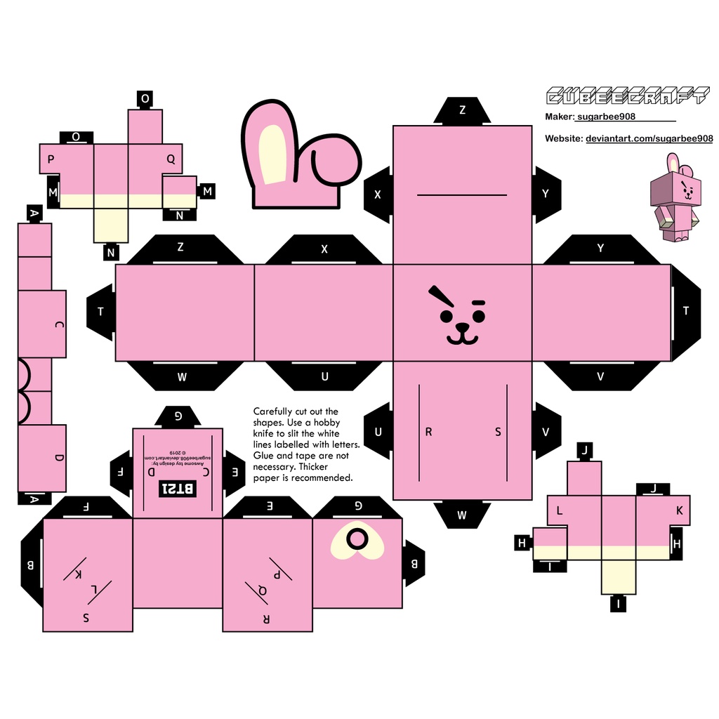 Diy] Kit Mô Hình Giấy Bt21 - Bts - Kích Thước Lớn - Trang Trí Bàn Học [  Papercraft ] | Shopee Việt Nam