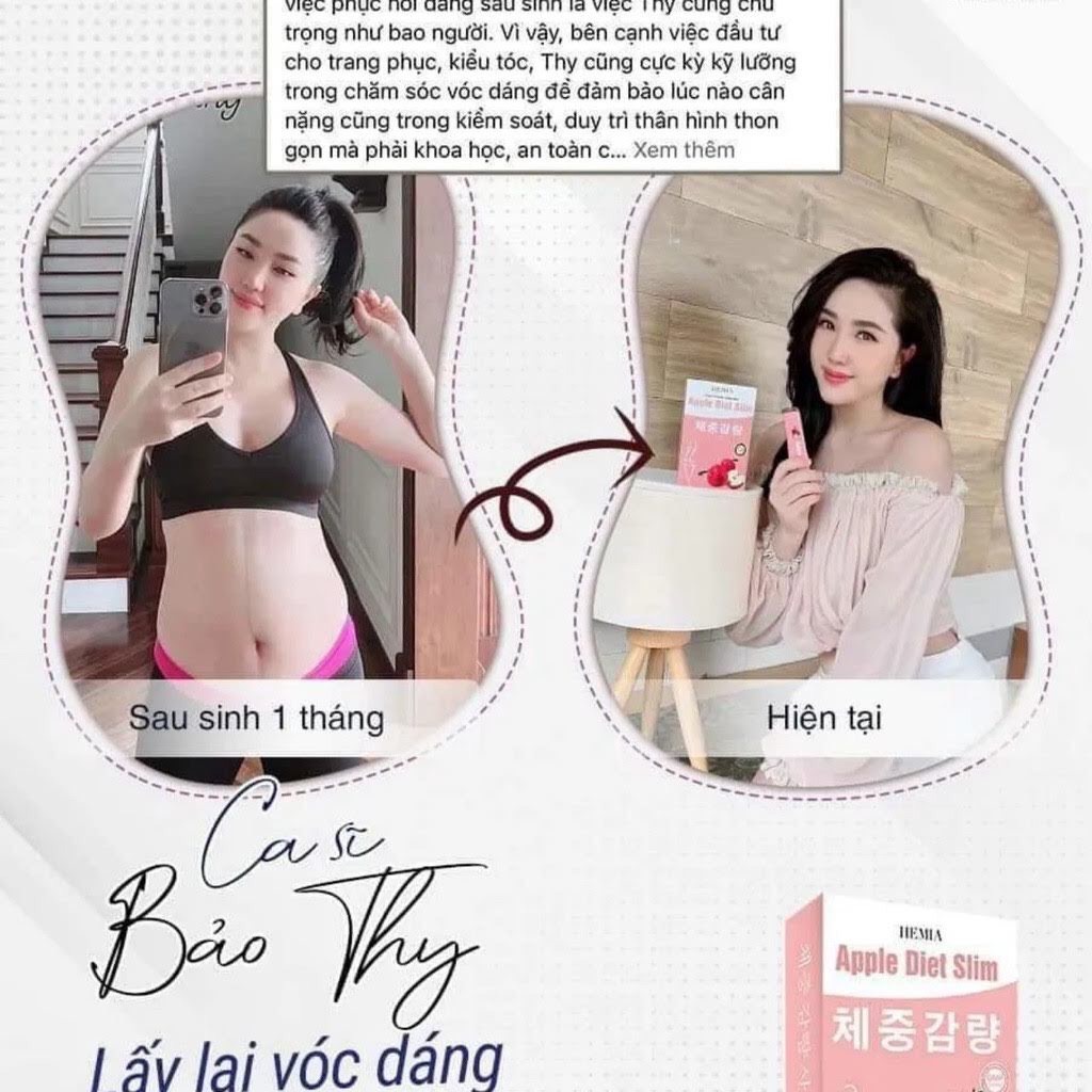 Mô tả Kẹo táo Hemia 1 hộp 8 gói tác dụng giảm cân an toàn hiệu quả tại nhà từ một liệu trình - 4