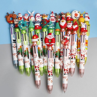 Bút Bi 10 Màu Hình Ông Già Noel Dễ Thương