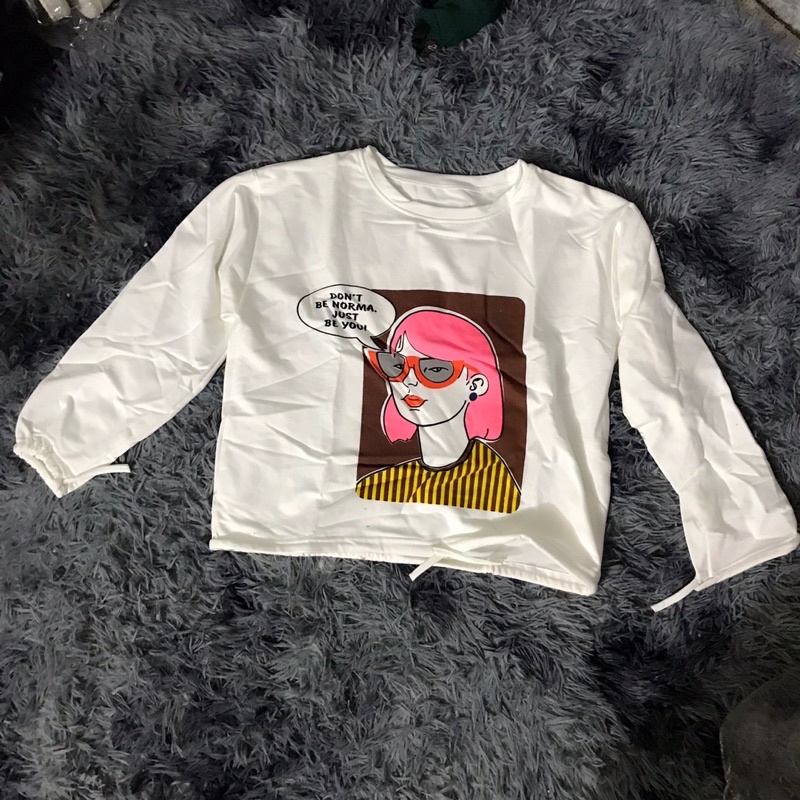 Áo thun Croptop nữ dài tay hàng cao cấp chất vải 100% cotton lạnh mặc dễ chịu,không bai xù khi sử dụng AT105