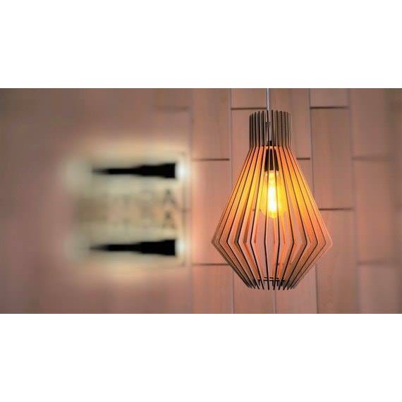 Đèn Gỗ DIY 136 trang trí cửa hàng