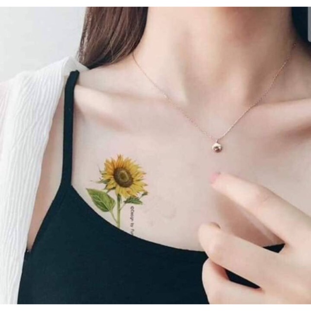 Hình Xăm Dán Hoa Hướng Dương Màu 10X6Cm- Mua 5 Tặng 1 Mini Xinh | Shopee  Việt Nam