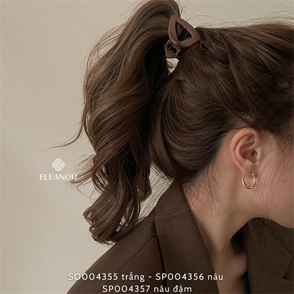 Kẹp tóc nữ càng cua Eleanor Accessories hình tam giác phong cách kẹp tóc basic phụ kiện tóc 4355