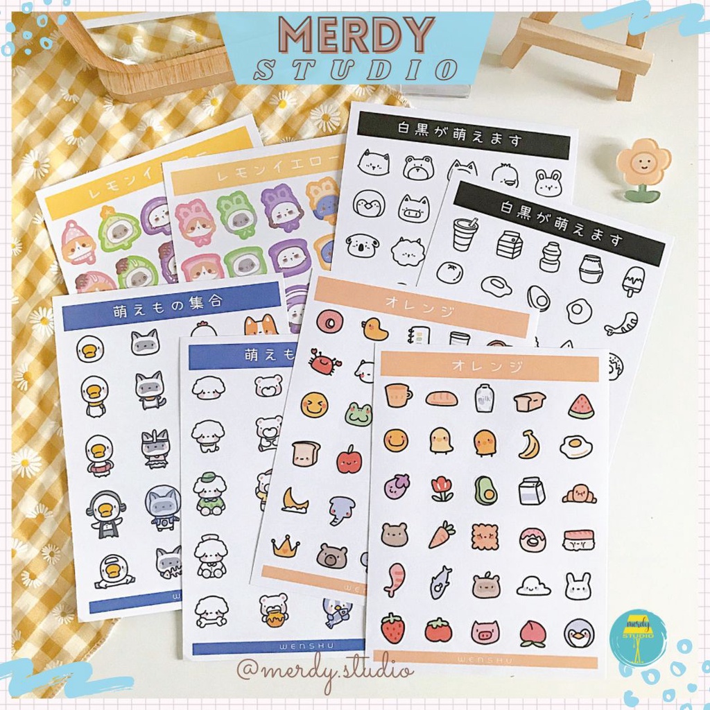 2 tờ sticker cute dán trang trí hình vẽ liên minh thú cưng & trái ...