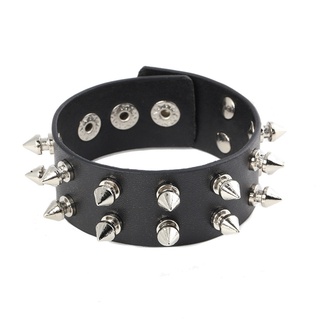 Vòng tay spike đinh tán kim loại, có thể điều chỉnh