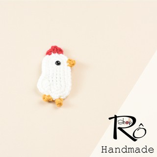 Kẹp tóc con gà trống cute cho nữ và bé gái 6cm |Cặp tóc len hình con vật ngộ nghĩnh|Shop Rô Handmade