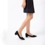 Giày cao gót 3 phân gót vuông mũi nhọn Annmodels chất liệu xi lộn kiểu dáng thời trang -A03-4XL