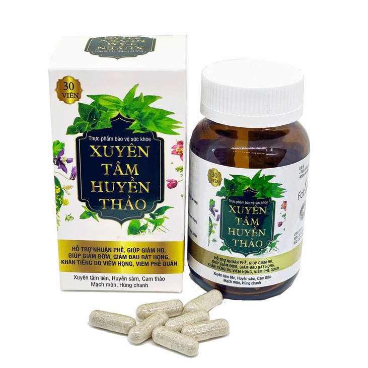 Viên Uống Giúp Giảm Ho Đờm Xuyên Tâm Huyền Thảo Fobe N1 - hộp 30 viên