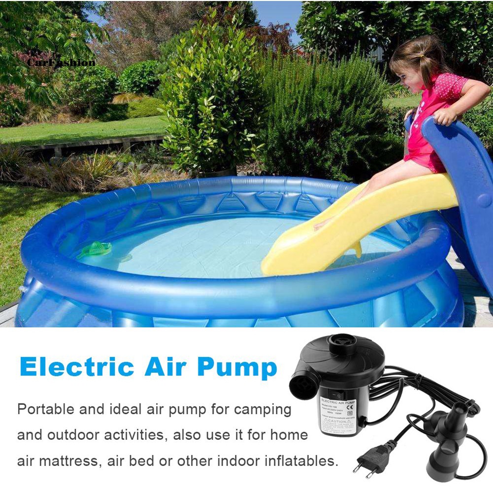 CAFS_AC Electric Air Pump Inflatable Mattress Bed Boat Pool Quick Inflator UK Plug