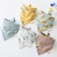 Bộ 5 yếm ăn cotton mềm mại hình tam giác dành cho em bé