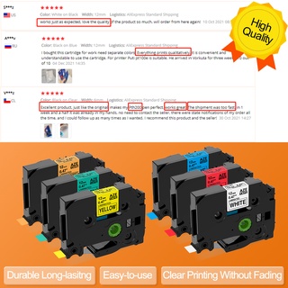 Băng Keo Dán TZe-231 tze231 tze131 TZE631 PT-H110 PT-H107B PT-D450 PT-D600 Brother P-Touch 9mm 12mm