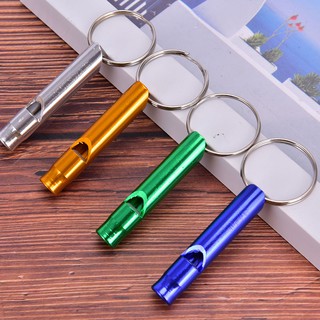 Còi thổi báo hiệu khẩn cấp có móc khóa bằng kim loại - Còi Thổi Báo Động Khẩn Cấp Bằng Hợp Kim Nhôm Gắn Móc Khóa