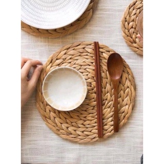 Thảm Lót Lục Bình Tròn Vintage Decor Từ 10cm Đến 40cm - Dùng Lót Bàn Ăn - Lót Ly - Lót Nồi - Trang Trí - Chụp Ảnh SP